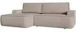 Mirjan24 Ecksofa, Creme, Kunststoff, 4-Sitzer, Ottomane links,L-Form, 260x168...