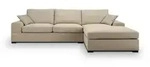 Mid.you Ecksofa Veda, Beige, Holz, 5-Sitzer, F&uuml;llung: Kaltschaum, L-Form,...