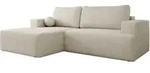 Mirjan24 Ecksofa, Beige, Kunststoff, 5-Sitzer, Ottomane links,L-Form, 266x163...