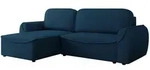 Mirjan24 Ecksofa, Dunkelblau, Kunststoff, 5-Sitzer, L-Form, 261x175 cm,...