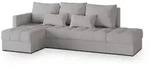 Masseno Ecksofa, Hellgrau, Holz, 4-Sitzer, L-Form,L-Form, 262x143 cm,...