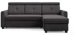 Beautysofa Eckschlafsofa, Schwarz, Textil, L-Form,L-Form, 217x166 cm,...