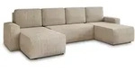 Sofnet Wohnlandschaft, Beige, Textil, 7-Sitzer, U-Form,Rechteckig, 305x90x150 cm,