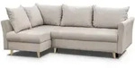 Beautysofa Eckschlafsofa, Beige, Textil, L-Form,L-Form, 233x148 cm, Wohnzimmer, Sofas