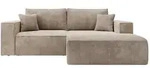 Selsey Ecksofa, Beige, Textil, 3-Sitzer, Ottomane rechts, L-Form,L-Form,...