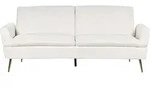 Beliani 3-Sitzer-Schlafsofa, Gold, Wei&szlig;, Textil, 210x88x84 cm, Wohnzimmer,...