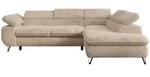 MKS Ecksofa, Sand, Metall, 3-Sitzer, L-Form,L-Form, 273x208 cm, Oeko-Tex&reg;,