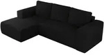 MKS Ecksofa, Schwarz, Kunststoff, 3-Sitzer, L-Form,L-Form, 266x164 cm,...