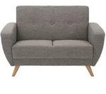 Max Winzer 2-Sitzer-Sofa, Grau, Holz, Buche, 136x85x82 cm, Goldenes M, Made in