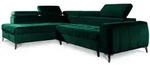 Fun M&ouml;bel Ecksofa, Dunkelgr&uuml;n, Textil, L-Form, 275x200 cm, Wohnzimmer, Sofas &