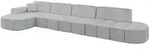 Altdecor Ecksofa, Grau, Textil, 3-Sitzer, 422x173 cm, Wohnzimmer, Sofas & Couches,