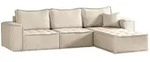 Fun M&ouml;bel Ecksofa, Creme, Textil, Ottomane rechts, 292x192 cm, Wohnzimmer, Sofas &