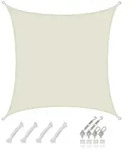 Amanka Sonnensegel, Beige, Kunststoff, Quadratisch, 400x400 cm, Sonnen- &
