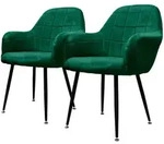 Ml-Design Esszimmerstuhl, Dunkelgr&uuml;n, Textil, 2-Sitzer, 60x84x58 cm, Esszimmer,