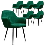 Ml-Design Esszimmerstuhl, Dunkelgr&uuml;n, Textil, 6-Sitzer, 43x83x58 cm, Esszimmer,