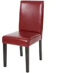 MCW Esszimmerstuhl, Rot, Schwarz, Textil, 43x90x56 cm, Esszimmer, St&uuml;hle,
