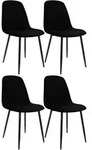 CLP Esszimmerstuhl, Schwarz, Metall, 45x88x54 cm, Esszimmer, St&uuml;hle,
