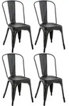 CLP Besucherstuhl, Schwarz, Gold, Metall, 44x89x48 cm, Esszimmer, St&uuml;hle,