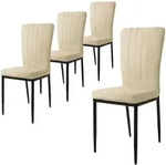 Ml-Design Esszimmerstuhl, Creme, Metall, 4-Sitzer, 42x97x42 cm, Esszimmer, St&uuml;hle,