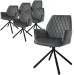 Ml-Design Esszimmerstuhl, Anthrazit, Metall, 63x90x57 cm, Esszimmer, St&uuml;hle,