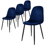 Ml-Design Esszimmerst&uuml;hle, Dunkelblau, Metall, 4-Sitzer, 51x89x44 cm, Esszimmer,