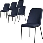 Ml-Design Esszimmerstuhl, Dunkelblau, Metall, 49x94x62 cm, Esszimmer, St&uuml;hle,