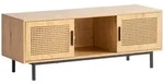 Livetastic Lowboard, Eiche, Metall, Wiener Geflecht, 120x46x40 cm, stehend,