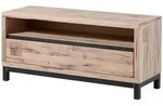 Massivmoebel24 Tv-Board, Beige, Holz, Echtholz,Wildeiche, 1 Schubladen, Rechteckig,