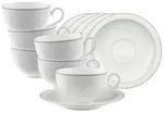 Villeroy & Boch Cappuccinotassen, Wei&szlig;, Keramik, 0.31 L, Kaffee & Tee, Tassen,