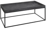 MCW Couchtisch, Grau, Holz, Paulownia, 110x46x60 cm, Wohnzimmer, Wohnzimmertische,