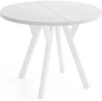 WFL Group Esstisch, Wei&szlig;, Holz, 10-Sitzer, Rund,Rund, 200x77x100 cm, Esszimmer,