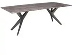 Massivmoebel24 Baumtisch, Grau, Holz, Echtholz,Akazie, 8-Sitzer, 90x76x180 cm,