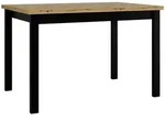 Mirjan24 Esstisch, Eiche Artisan, Schwarz, Holz, Rechteckig,Rechteckig,...