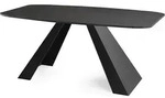 WFL Group Esstisch, Schwarz, Metall, 14-Sitzer, Rechteckig,Rechteckig, 218x76x90 cm,