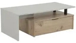 Boxxx Couchtisch, Eiche, Hellgrau, Holzwerkstoff, 1 Schublade(n) Schubladen,