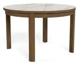 Mid.you Esstisch Southampton, Braun, Beige, Keramik, Holzwerkstoff, Marmoroptik,