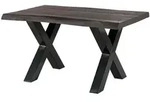 Massivmoebel24 Baumtisch, Grau, Holz, Echtholz,Mangoholz, 6-Sitzer, 90x77x140...