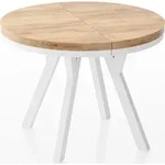 WFL Group Esstisch, Eiche Wotan, Holz, 10-Sitzer, Rund,Rund, 200x76x100 cm,