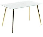 Beliani Esstisch, Wei&szlig;, Glas, 4-Sitzer, Rechteckig, 70x75x120 cm, Esszimmer,...