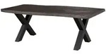 Massivmoebel24 Baumtisch, Grau, Holz, Echtholz,Mangoholz, 8-Sitzer, 100x77x200...