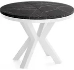 WFL Group Esstisch, Anthrazit, Metall, 10-Sitzer, Rund,Rund, 196x76x120 cm,