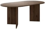 Mirjan24 Esstisch, Nussbaum, Holzwerkstoff, Oval, 185x75x90 cm, Esszimmer,...
