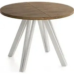 WFL Group Esstisch, Alteiche, Holz, 6-Sitzer, Rund,Rund, 140x76.5x100 cm,...