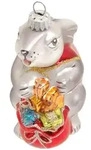 Krebs Glas Lauscha Christbaumschmuck, Grau, Glas, 5x10x7 cm, Dekoration,