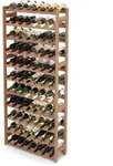 Relaxdays Weinregal, Hellbraun, Holz, 72.5x166x25 cm, Wohnzimmer, Regale, Weinregale