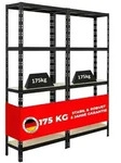 Proregal Schwerlastregal, Schwarz, Metall, Rechteckig, 150x180x30 cm, Freizeit,