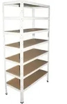 shelfplaza Schwerlastregal, Creme, Metall, Quadratisch, 40x230x40 cm, Freizeit,
