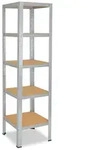 shelfplaza Schwerlastregal, Silber, Metall, Quadratisch, 40x200x40 cm, Freizeit,