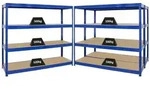 Proregal Schwerlastregal, Blau, Metall, Rechteckig, 540x180x60 cm, Freizeit,