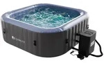 Juskys Whirlpool, Grau, Kunststoff, 185x65x185 cm, Freizeit, Pools und Wasserspa&szlig;,